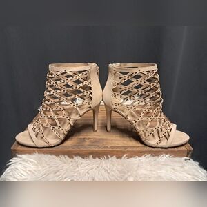 Dream Pairs Tan Strappy Heels